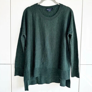 Pendleton Women’s Wool Sweater Small Green High Low Hem Long Sleeve Relaxed Fit